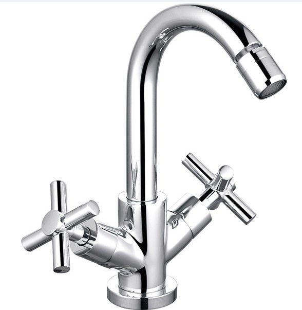 Modern Style Brass Bidet Mixer Tap Double Handle Chrome Finish T80532
