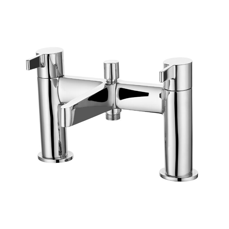 Brass Bath Shower Mixer Faucet Chrome Finish Elegant Design T9121