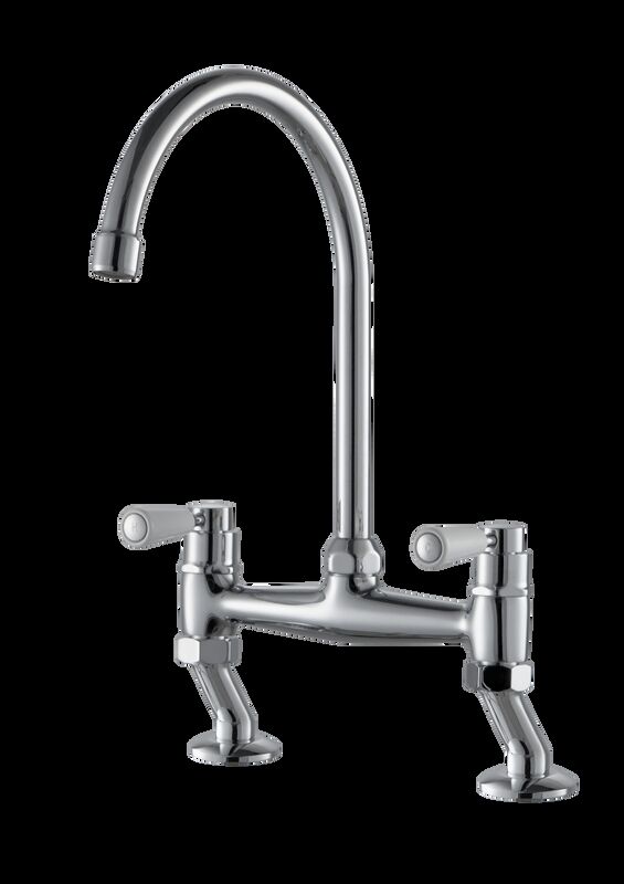 Double Handle Kitchen Mixer Faucet Brass Design Ensuring Performance T93017